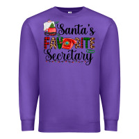 Purple santa's favorite secretary Premium Sweatshirt - AdoDesignShop
