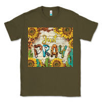 Army Green just pray Classic Tee - BarkalooDesign