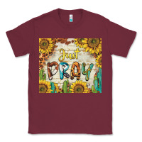 Burgundy just pray Classic Tee - BarkalooDesign