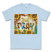 Dusty Blue just pray Classic Tee - BarkalooDesign