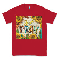 Red just pray Classic Tee - BarkalooDesign