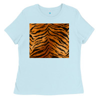 Baby Blue handdrawn tiger pattern Ladies Tee - BarkalooDesign