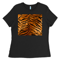 Black handdrawn tiger pattern Ladies Tee - BarkalooDesign