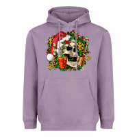 Lavender christmas skull and gift Heavyweight Hoodie - AdoDesignShop