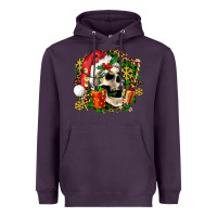Plum christmas skull and gift Heavyweight Hoodie - AdoDesignShop