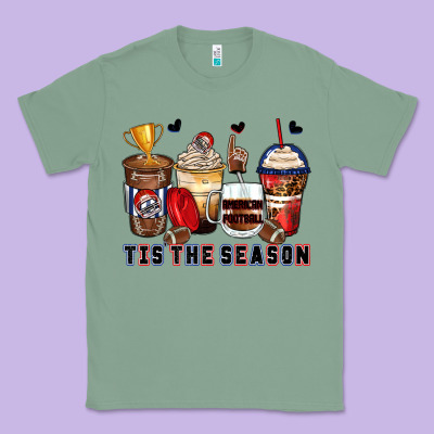 Tis' The Season American Football Coffee Cups Classic Tee Designed By Zillion Design Studio