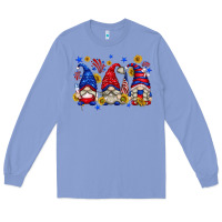 American Gnomes With Sunflowers Long Sleeve Tee | Teevron