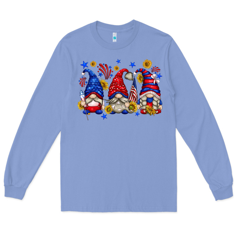 American Gnomes With Sunflowers Long Sleeve Tee by texasbilliewilder | Teevron