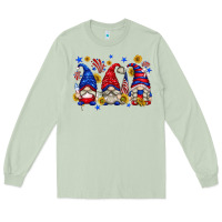 Matcha American gnomes with sunflowers Long Sleeve Tee - texasbilliewilder