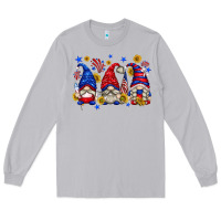 Moon Dust American gnomes with sunflowers Long Sleeve Tee - texasbilliewilder