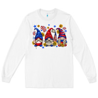 White American gnomes with sunflowers Long Sleeve Tee - texasbilliewilder
