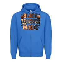 True Royal Black Teacher magic juneteenth Zipper Hoodie - Zillion Design Studio