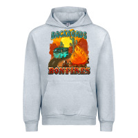Heather Grey backroads and bonfire Urban Hoodie - NancyCooperArtShop