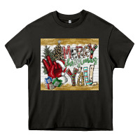 Asphalt merry christmas y'all Heavy Core Tee - CowhideDigitalArt