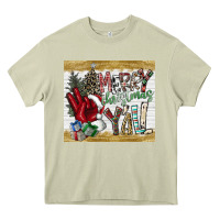 Mossy merry christmas y'all Heavy Core Tee - CowhideDigitalArt