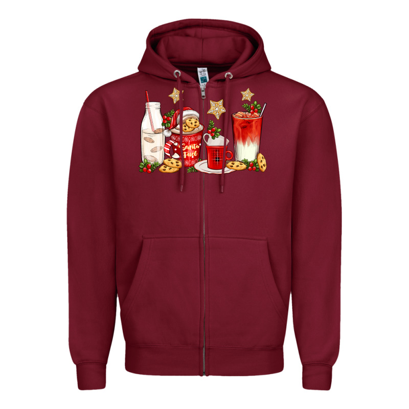 Santa Fuel Coffee Cups Zipper Hoodie by texasbilliewilder | Teevron