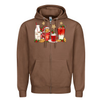 Chestnut santa fuel coffee cups Zipper Hoodie - texasbilliewilder