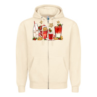 Sandshell santa fuel coffee cups Zipper Hoodie - texasbilliewilder