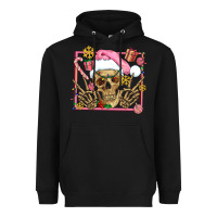 Black pink christmas skeleton Heavyweight Hoodie - AdoDesignShop