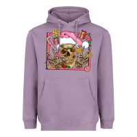 Lavender pink christmas skeleton Heavyweight Hoodie - AdoDesignShop