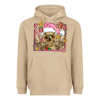 Mushroom pink christmas skeleton Heavyweight Hoodie - AdoDesignShop