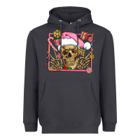 Smoke pink christmas skeleton Heavyweight Hoodie - AdoDesignShop