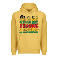 Antique Gold my history is strong Premium Hoodie - MaliasSmallBusiness