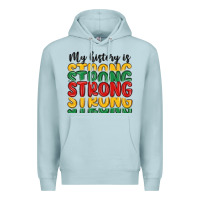 Blue Mist my history is strong Premium Hoodie - MaliasSmallBusiness