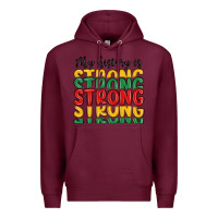Burgundy my history is strong Premium Hoodie - MaliasSmallBusiness