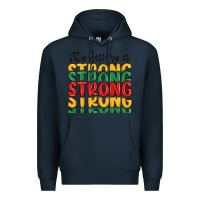 Navy my history is strong Premium Hoodie - MaliasSmallBusiness