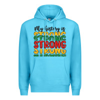 Ocean Blue my history is strong Premium Hoodie - MaliasSmallBusiness