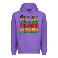 Purple my history is strong Premium Hoodie - MaliasSmallBusiness