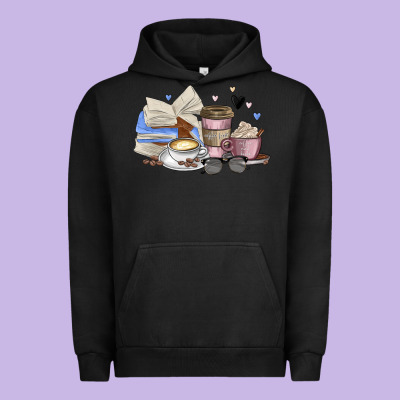 Coffee And Books Urban Hoodie Designed By Maliassmallbusiness