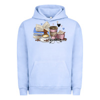 Pigment Grape Ice coffee and books Urban Hoodie - MaliasSmallBusiness