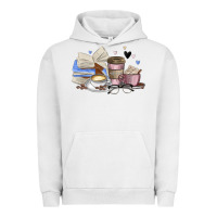 Pigment Lunar Rock coffee and books Urban Hoodie - MaliasSmallBusiness