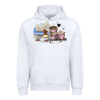 White coffee and books Urban Hoodie - MaliasSmallBusiness