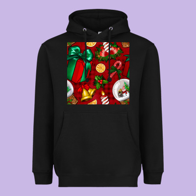 Christmas Snow Globe Seamless Pattern Heavyweight Hoodie Designed By Bundleandbundleshop