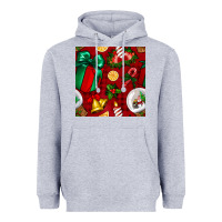 Heather Grey christmas snow globe seamless pattern Heavyweight Hoodie - BundleAndBundleShop