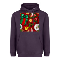 Plum christmas snow globe seamless pattern Heavyweight Hoodie - BundleAndBundleShop