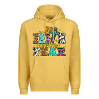 Antique Gold faith over fear with cross and sunflowers Premium Hoodie - AdoDesignShop