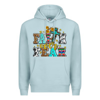 Blue Mist faith over fear with cross and sunflowers Premium Hoodie - AdoDesignShop