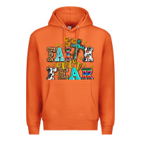 Carrot faith over fear with cross and sunflowers Premium Hoodie - AdoDesignShop