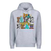 Heather Grey faith over fear with cross and sunflowers Premium Hoodie - AdoDesignShop