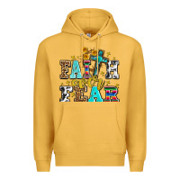 Mustard faith over fear with cross and sunflowers Premium Hoodie - AdoDesignShop