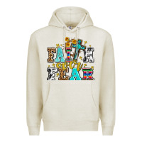 Oatmeal Heather faith over fear with cross and sunflowers Premium Hoodie - AdoDesignShop