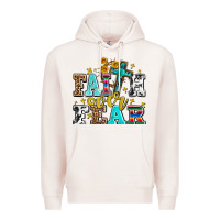 Pale Pink faith over fear with cross and sunflowers Premium Hoodie - AdoDesignShop