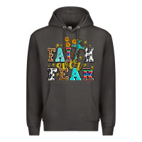 Smoke faith over fear with cross and sunflowers Premium Hoodie - AdoDesignShop