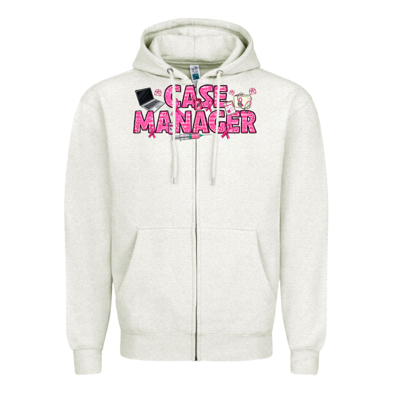 Breast Cancer Case Manager Zipper Hoodie by texasbilliewilder | Teevron