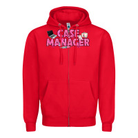 Red breast cancer case manager Zipper Hoodie - texasbilliewilder