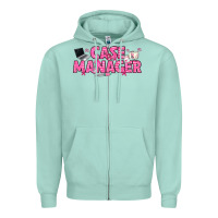 Seafoam breast cancer case manager Zipper Hoodie - texasbilliewilder